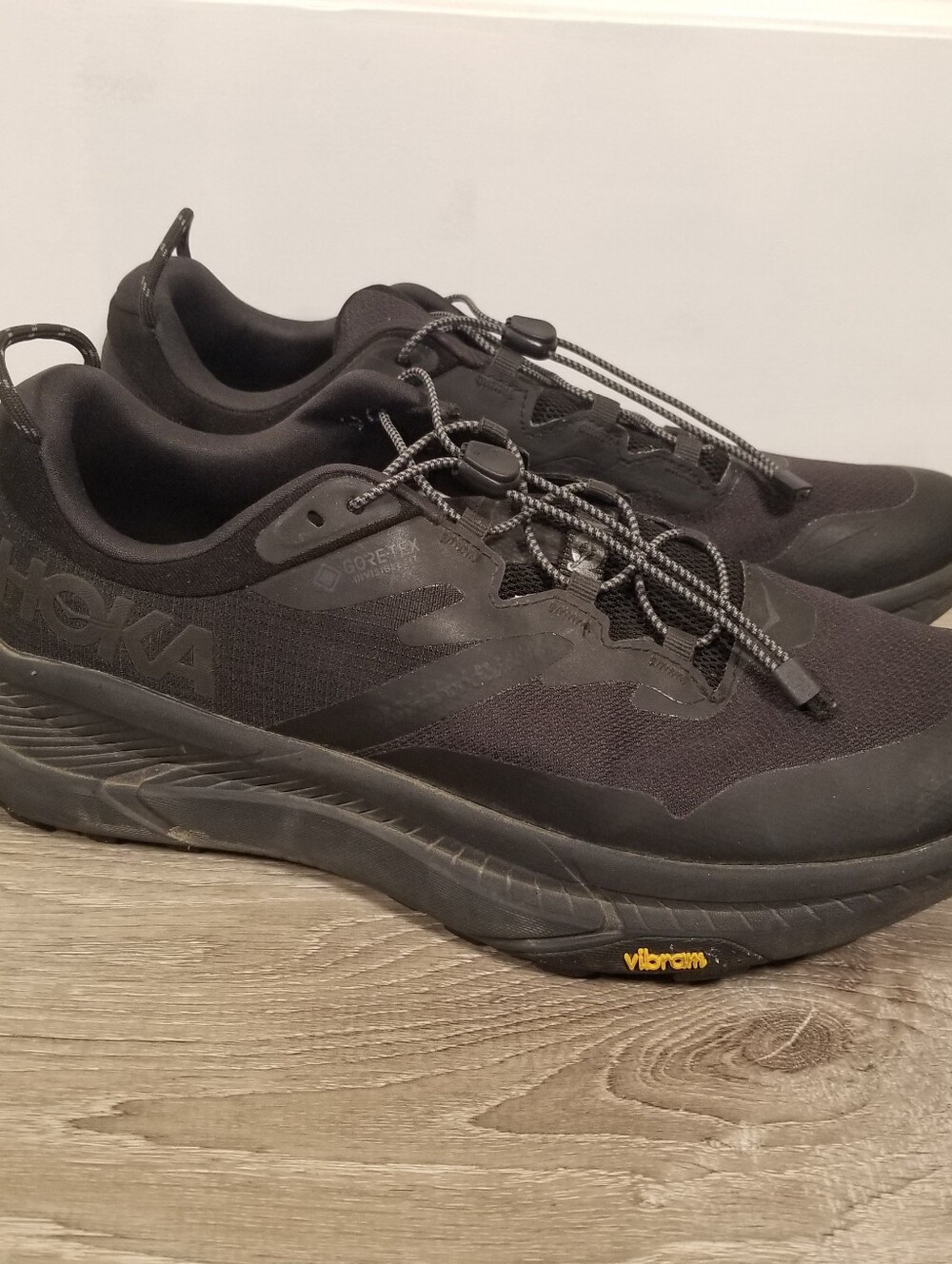 Hoka OneOne Transport GTX Black Trl Running Shoes Mens Size 11.5D 1133957F BLCKB